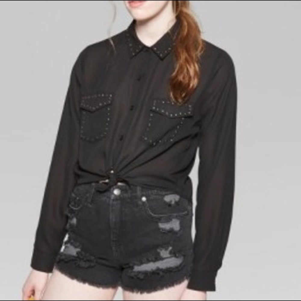 Wild Fable Women's Long Sleeve Button-Down Western